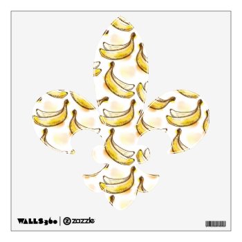 Pattern With Banana Wall Sticker by watercoloring at Zazzle