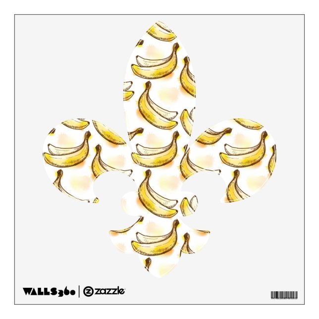 Pattern with banana wall sticker (Front)
