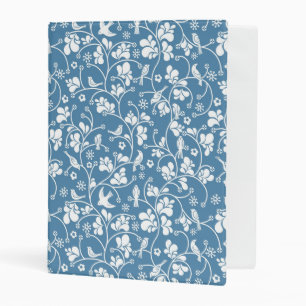 pattern with birds and plants ornament mini binder