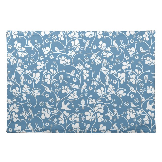pattern with birds and plants ornament placemat (Front)