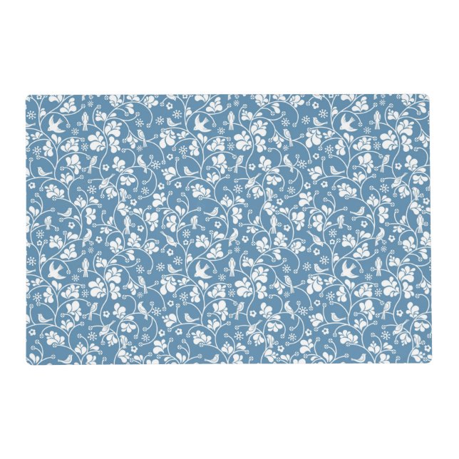 pattern with birds and plants ornament placemat (Front)