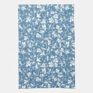 pattern with birds and plants ornament towel