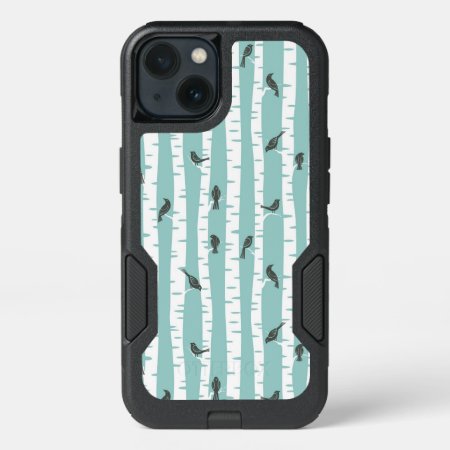 Pattern With Birds And Trees Iphone 13 Case