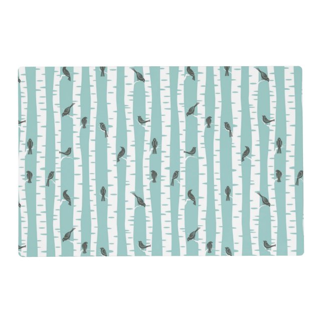 Pattern with birds and trees placemat (Front)