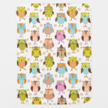 pattern with birds baby blanket