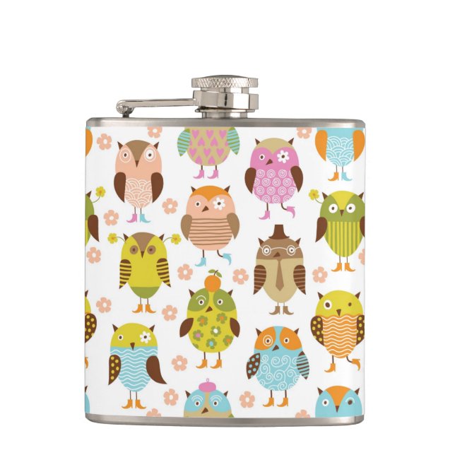 pattern with birds flask (Front)