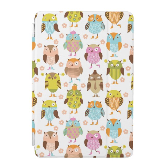 pattern with birds iPad mini cover (Front)