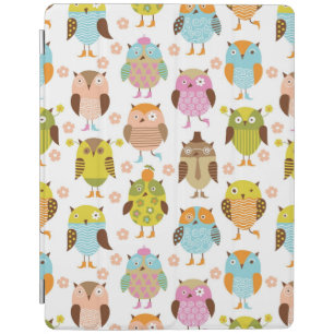 pattern with birds iPad smart cover