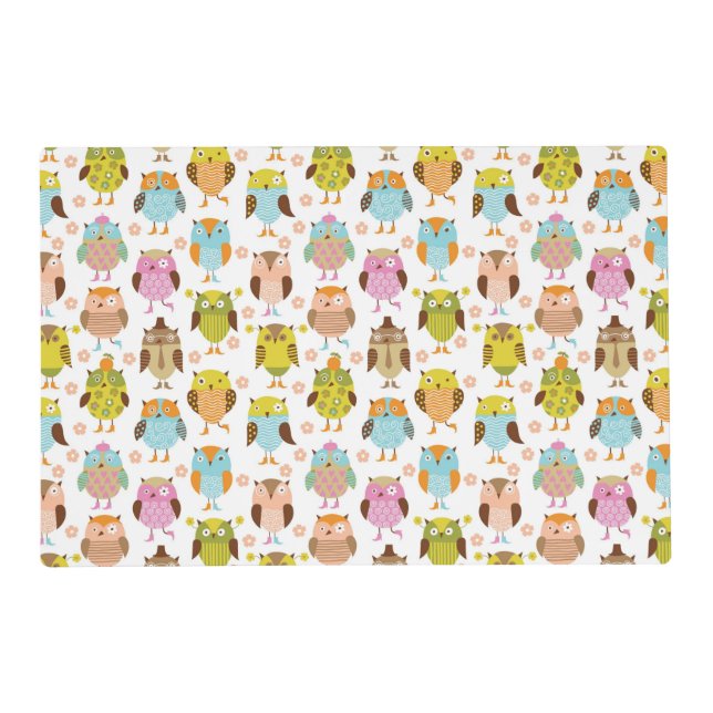 pattern with birds placemat (Front)