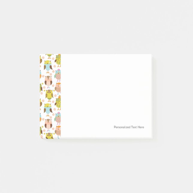 pattern with birds post-it notes (Front)