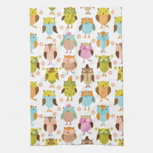 pattern with birds towel