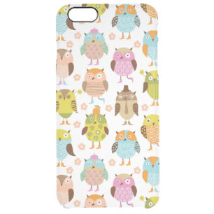 pattern with birds clear iPhone 6 plus case