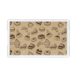 Pattern With Cakes, Desserts And Bakery Acrylic Tray