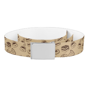 Pattern With Cakes, Desserts And Bakery Belt
