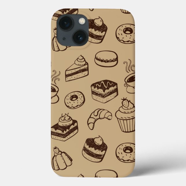 Pattern With Cakes, Desserts And Bakery Case-Mate iPhone Case (Back)