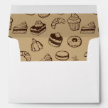 Pattern With Cakes, Desserts And Bakery Envelope