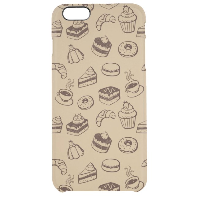 Pattern With Cakes, Desserts And Bakery Uncommon iPhone Case (Back)