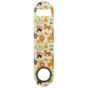 Pattern With Cartoon Animals Bar Key