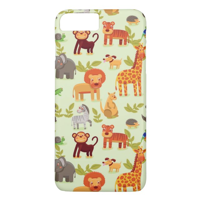 Pattern With Cartoon Animals Case-Mate iPhone Case (Back)