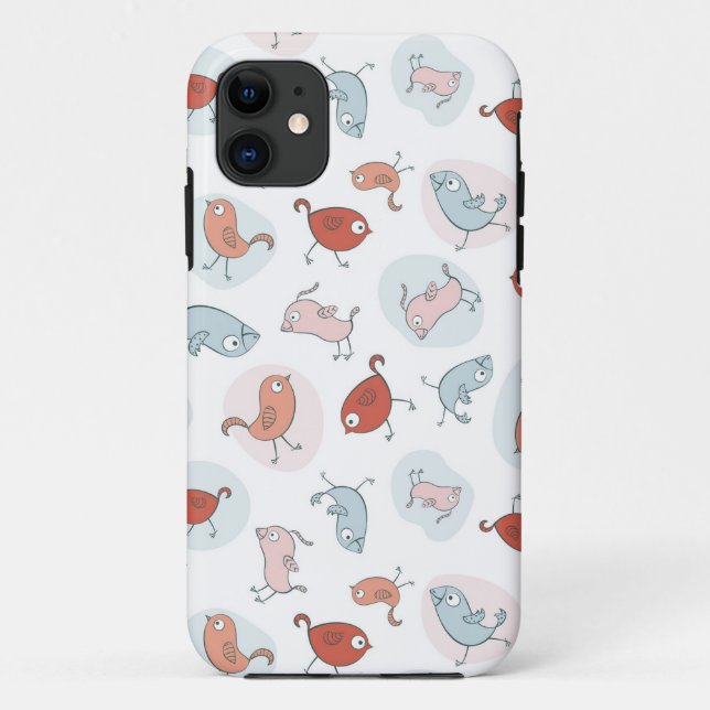 pattern with cartoon birds Case-Mate iPhone case (Back)
