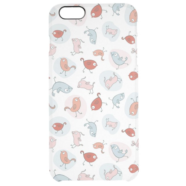 pattern with cartoon birds uncommon iPhone case (Back)