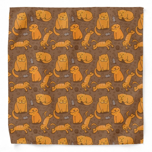 Pattern With Cats Bandana (Front)