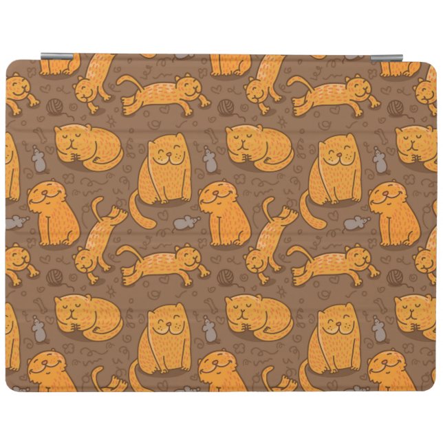 Pattern With Cats iPad Smart Cover (Horizontal)