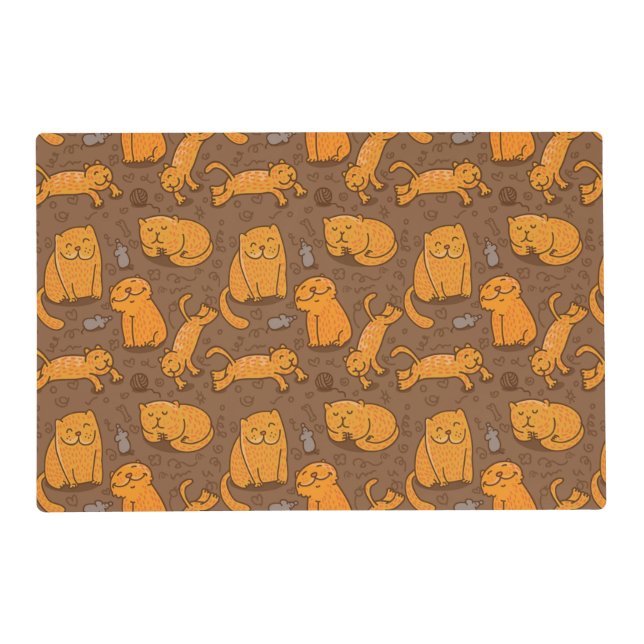Pattern With Cats Placemat (Front)