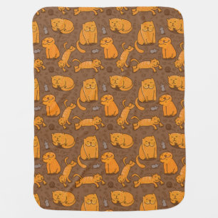 Pattern With Cats Stroller Blanket