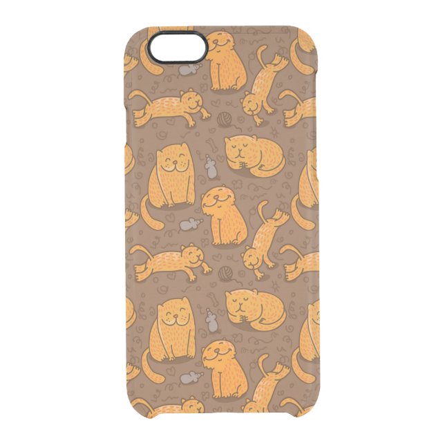 Pattern With Cats Uncommon iPhone Case (Back)