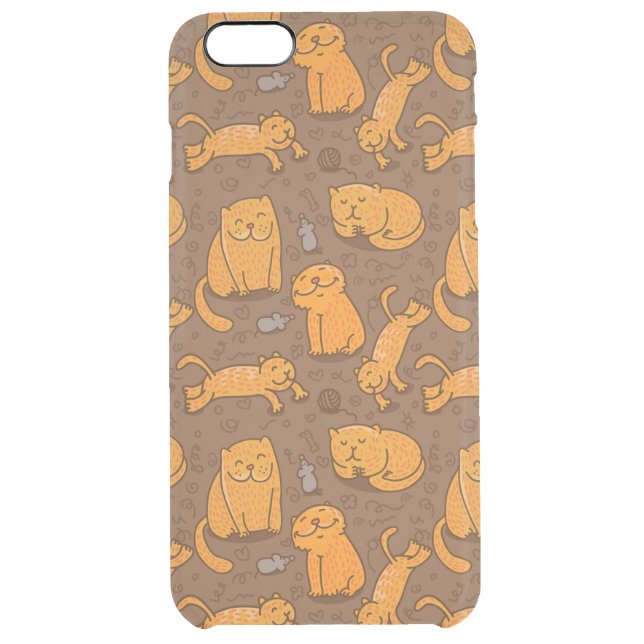 Pattern With Cats Uncommon iPhone Case (Back)