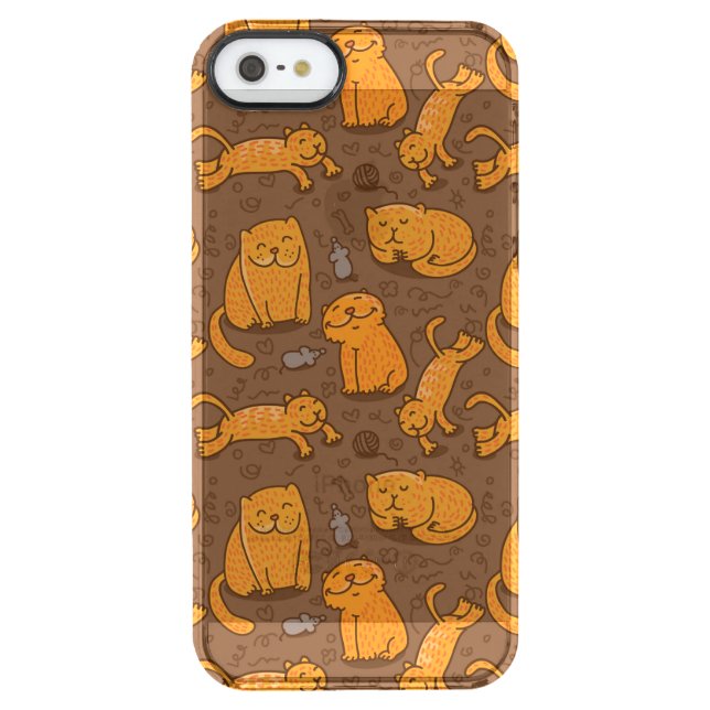 Pattern With Cats Uncommon iPhone Case (Back)