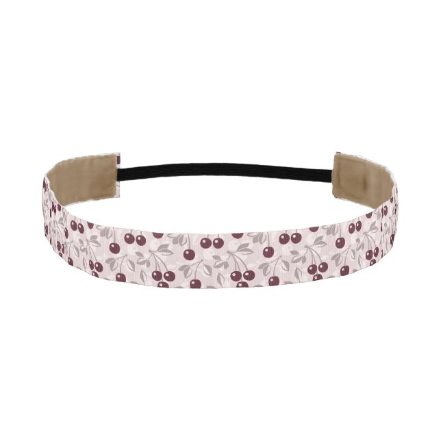 Pattern with Cherries 2 Athletic Headband (Front)