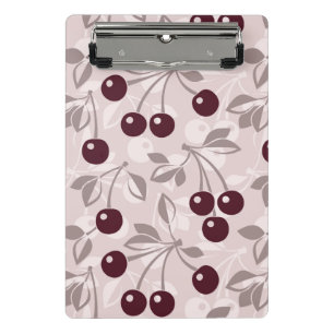 Pattern with Cherries 2 Mini Clipboard