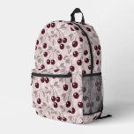 Pattern with Cherries Printed Backpack