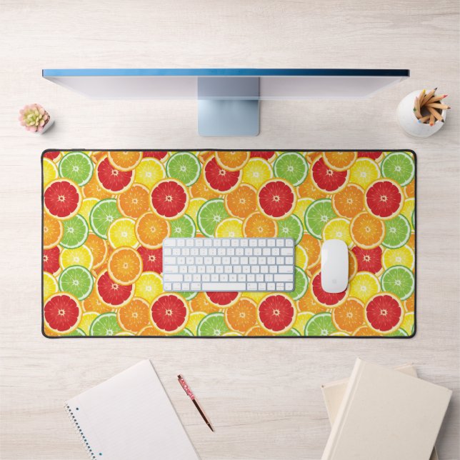 Pattern with citrus fruits desk mat (Office 1)