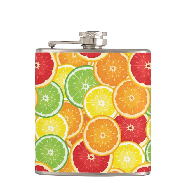 Pattern with citrus fruits flask (Front)