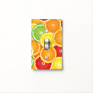Pattern with citrus fruits light switch cover