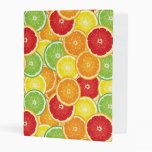 Pattern with citrus fruits mini binder