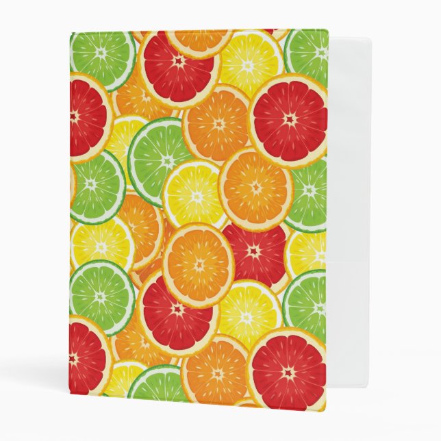 Pattern with citrus fruits mini binder (Front/Inside)