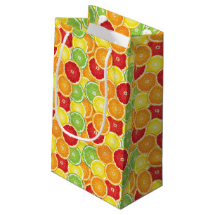 Pattern with citrus fruits small gift bag