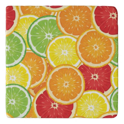 Pattern with citrus fruits trivet