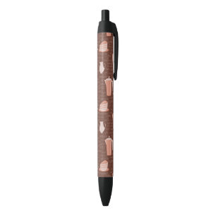 Pattern with coffee related elements pen