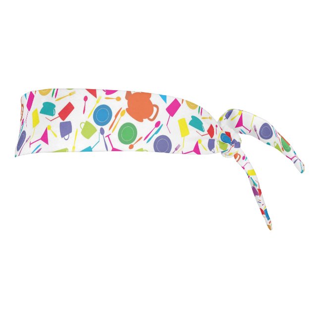 Pattern With Colored Kitchen Stuff Tie Headband (Rotate 90)
