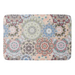 Pattern with colored mandalas bath mat