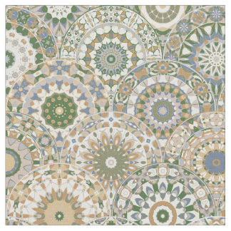 Pattern with colored mandalas fabric