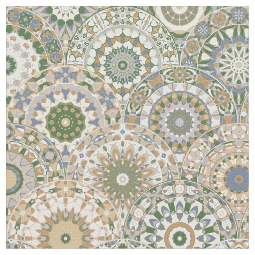 Pattern with colored mandalas fabric