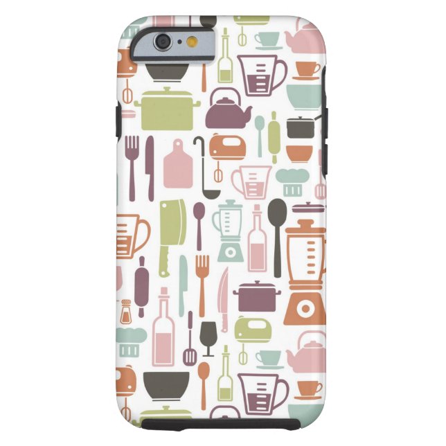 Pattern with colorful cooking icons Case-Mate iPhone case (Back)