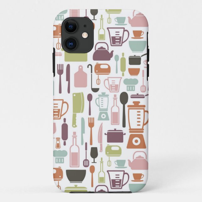 Pattern with colorful cooking icons Case-Mate iPhone case (Back)