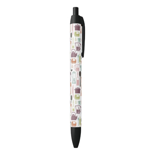Pattern with colorful cooking icons pen (Bottom (Vertical))